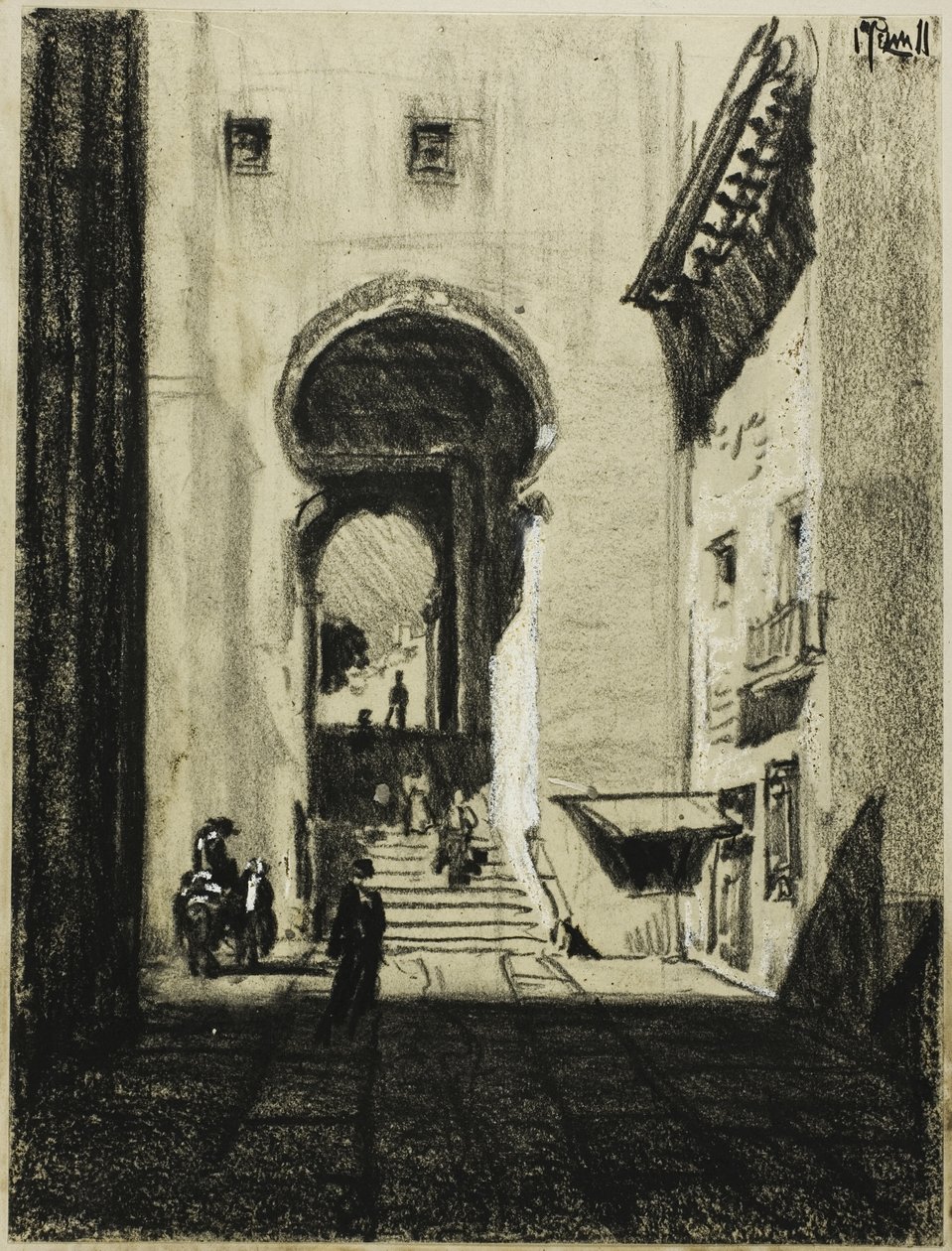 Entrada para Zocodover, Toledo de Joseph Pennell