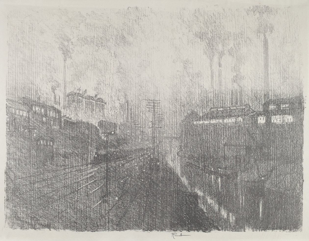 Noite no País das Munições, 1916. de Joseph Pennell