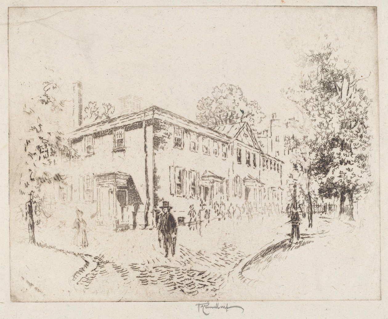 Fourth Street, Meeting House, Filadélfia de Joseph Pennell