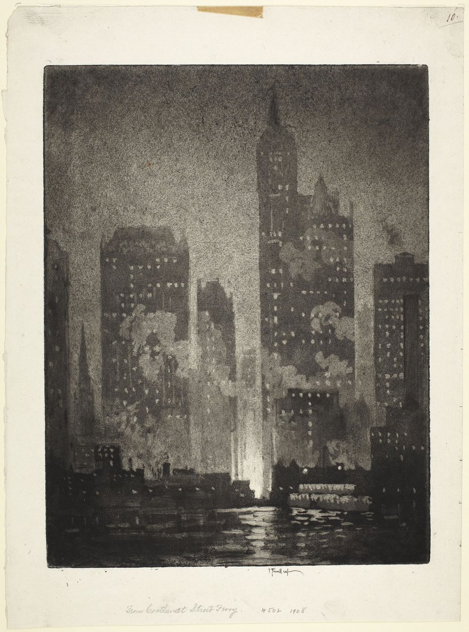 Do ferry de Cortland Street de Joseph Pennell