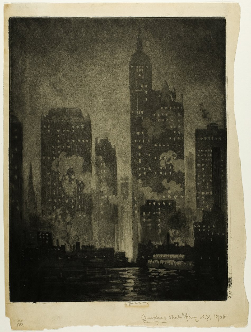A partir de Courtlandt Street Ferry de Joseph Pennell