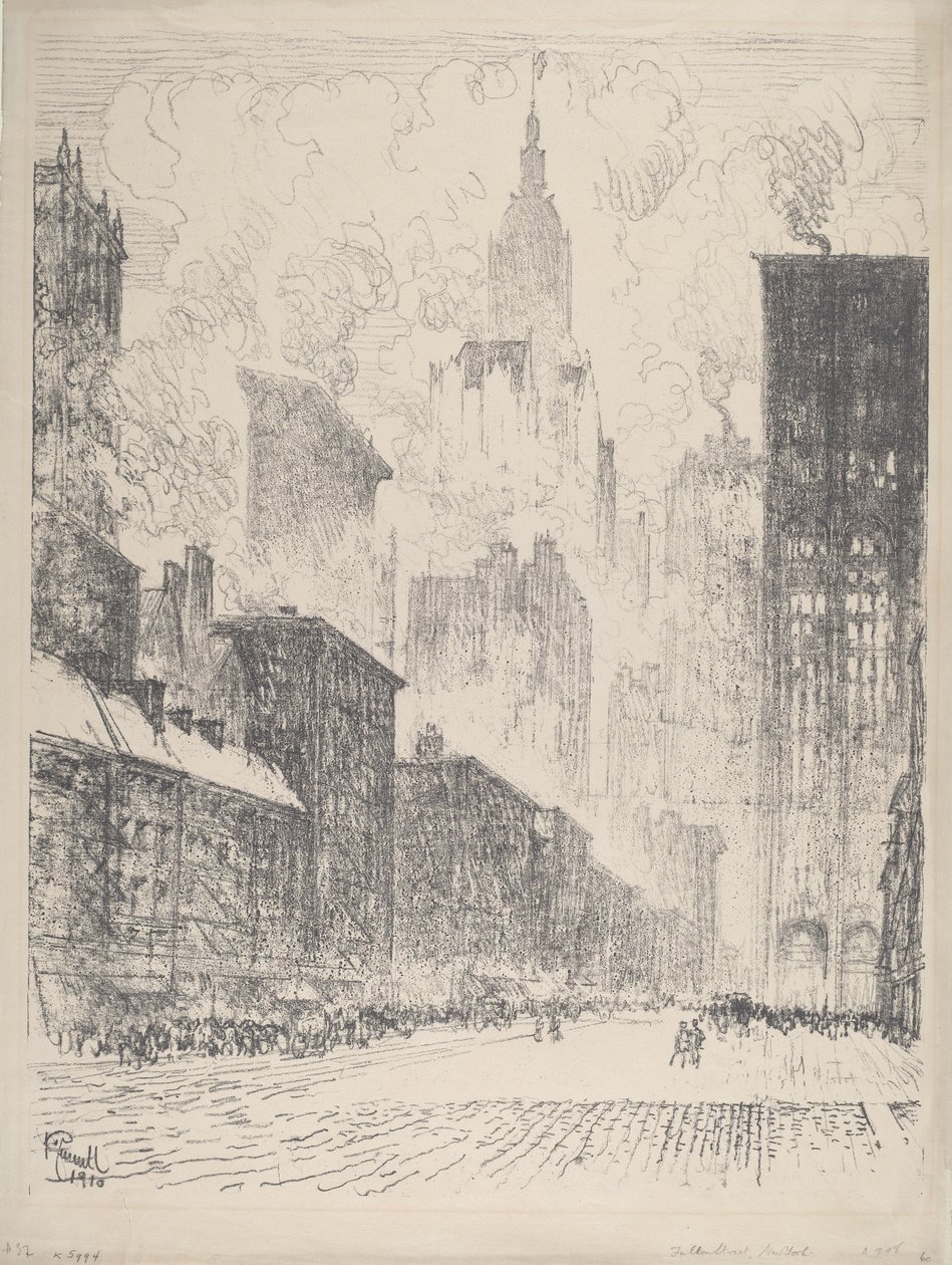 Da Fulton Street, 1910. de Joseph Pennell