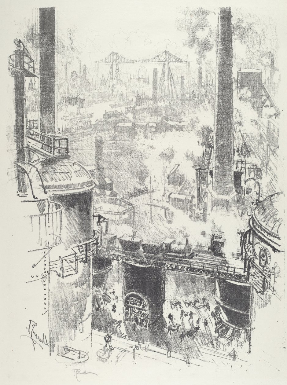 Do alto dos fornos, 1916. de Joseph Pennell