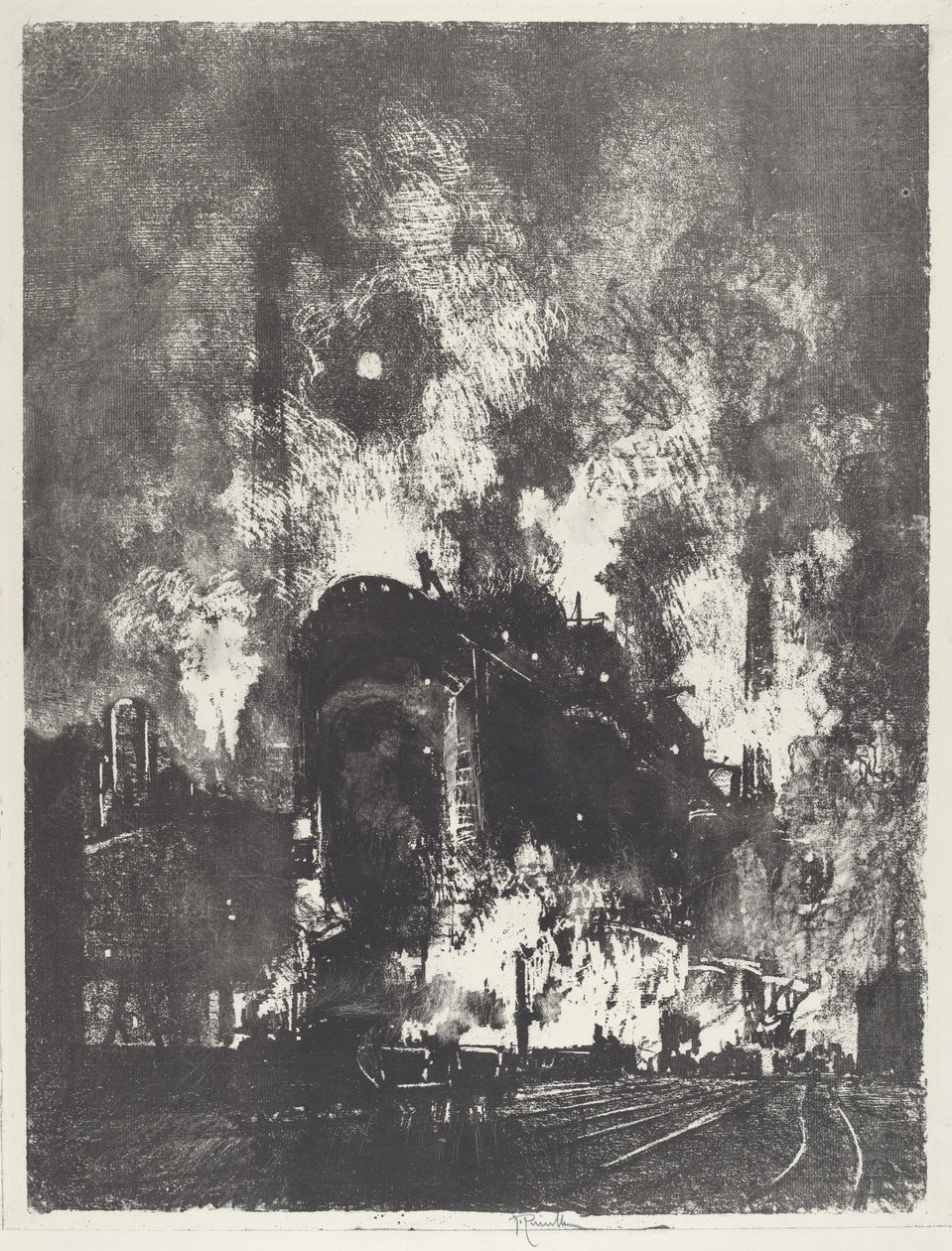 Fornos à noite de Joseph Pennell