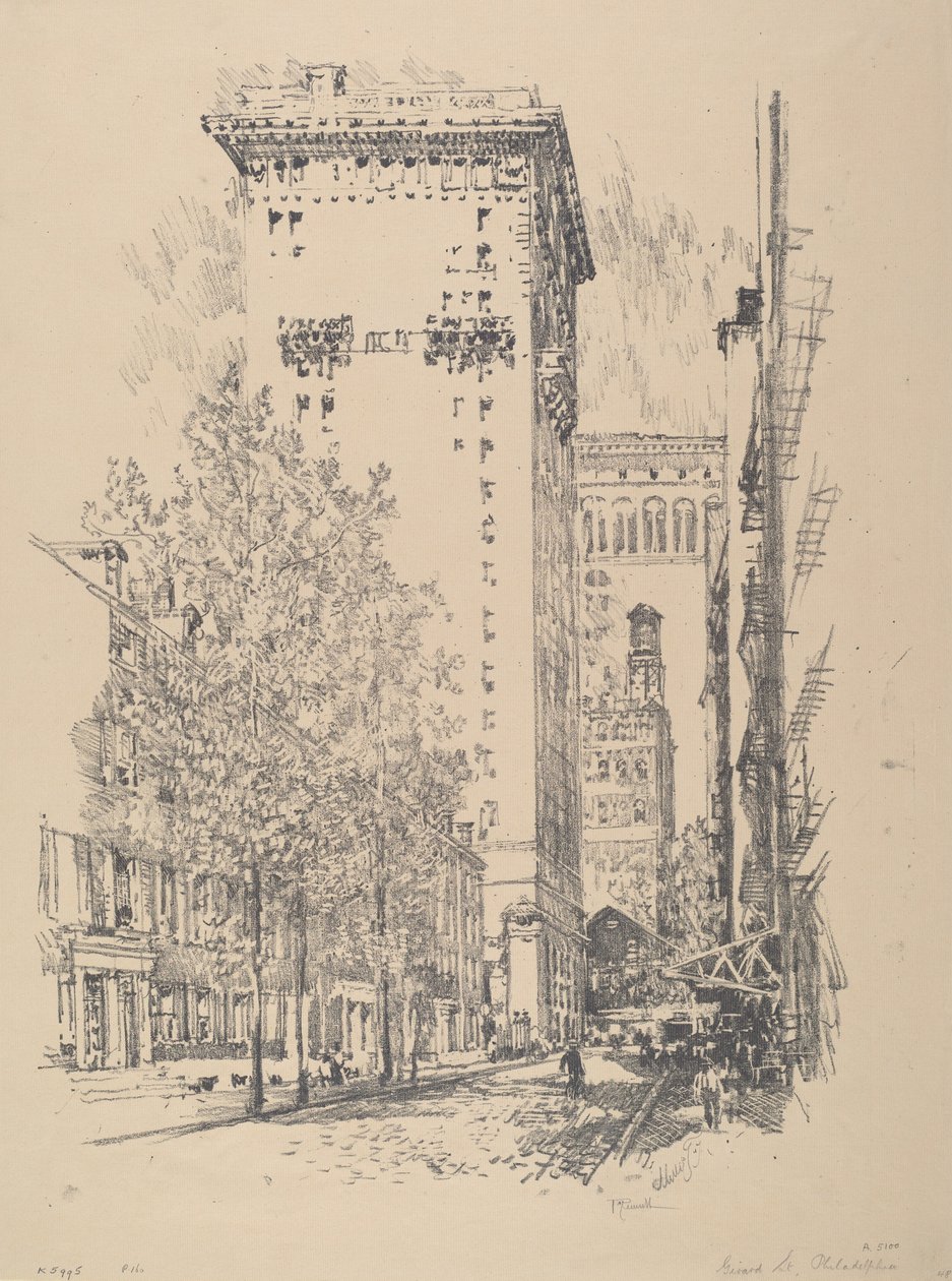 Rua Girard, 1912. de Joseph Pennell