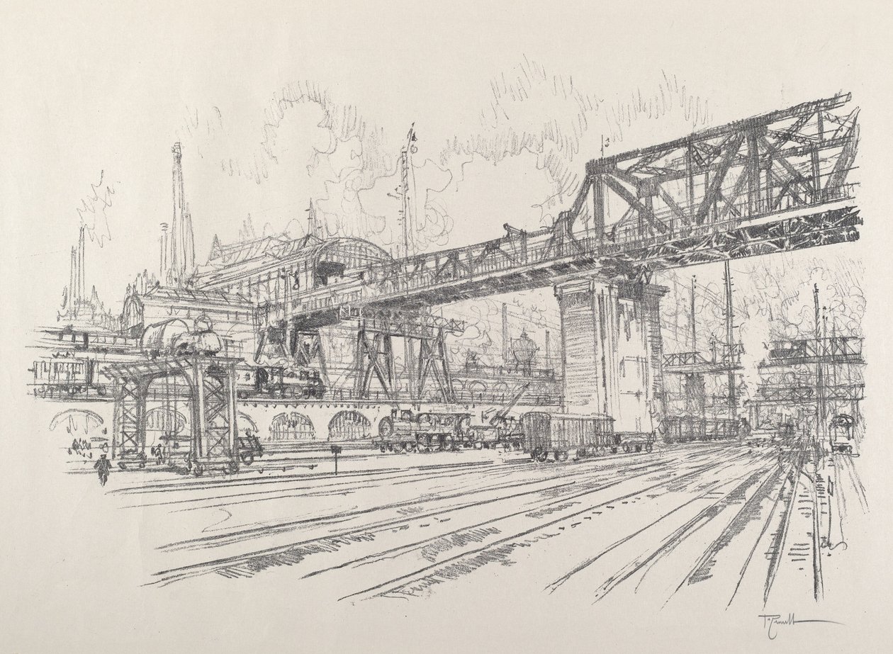 Triângulo das pistas, 1921. de Joseph Pennell