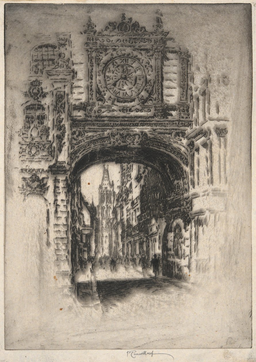 Relógio Grande; Rouen de Joseph Pennell