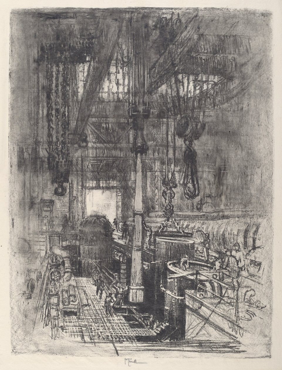 Gun Pit, No.II, 1917. de Joseph Pennell