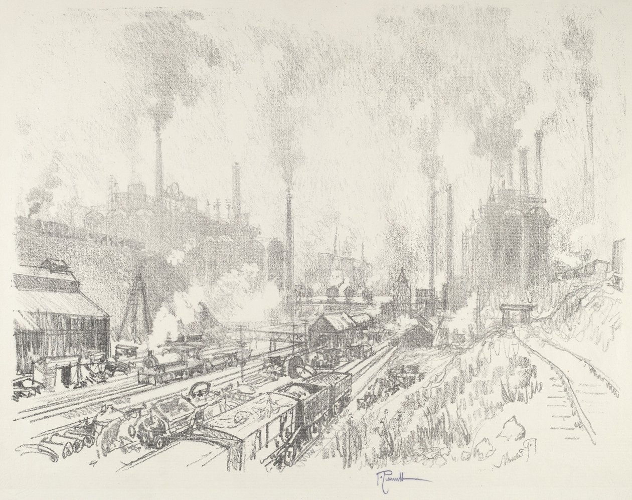 Na Terra do Ferro e do Aço, 1916. de Joseph Pennell