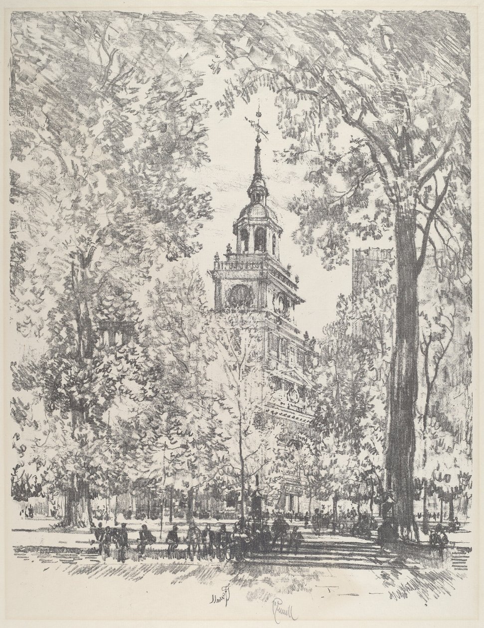 Independence Square e a State House de Joseph Pennell
