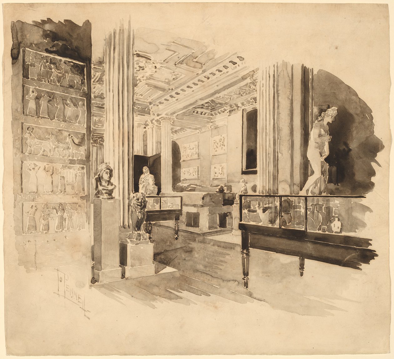 Interior, Museu Fitzwilliam de Joseph Pennell