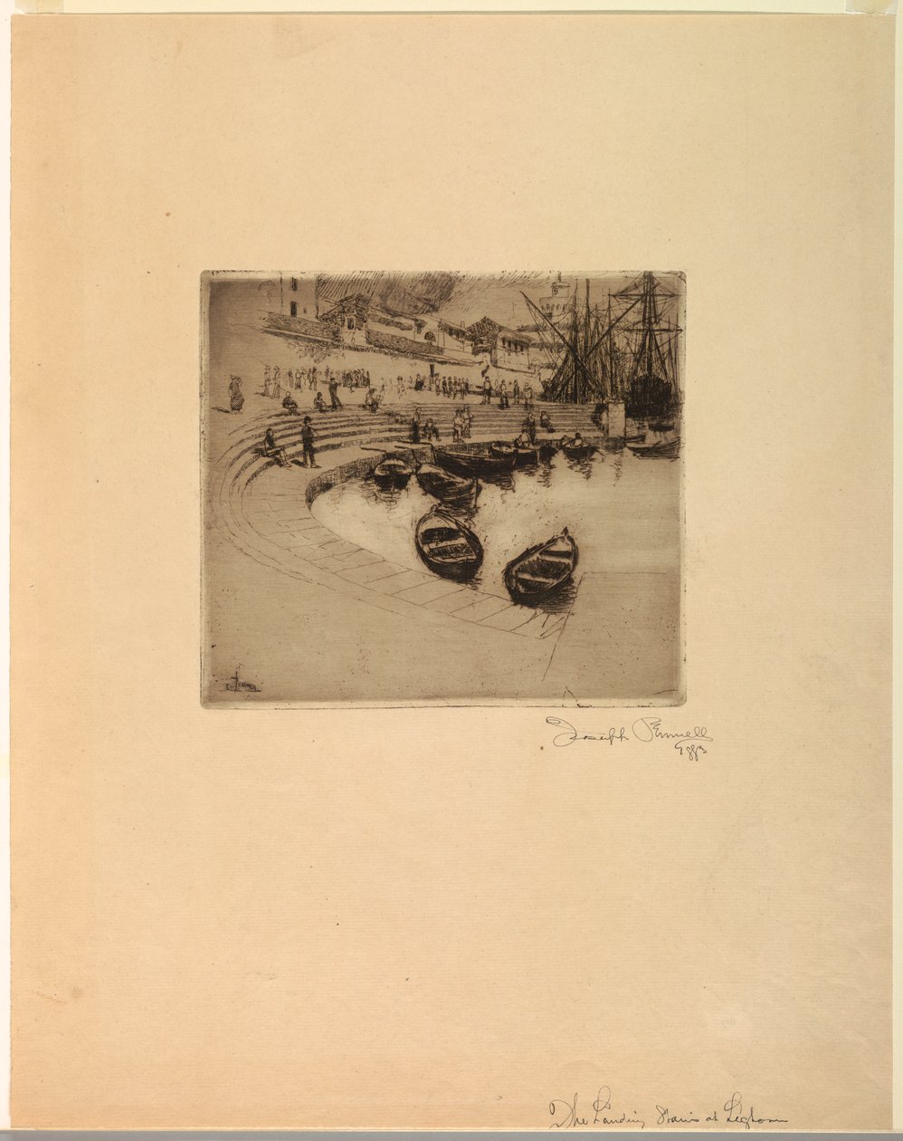 Local de desembarque, Leghorn de Joseph Pennell