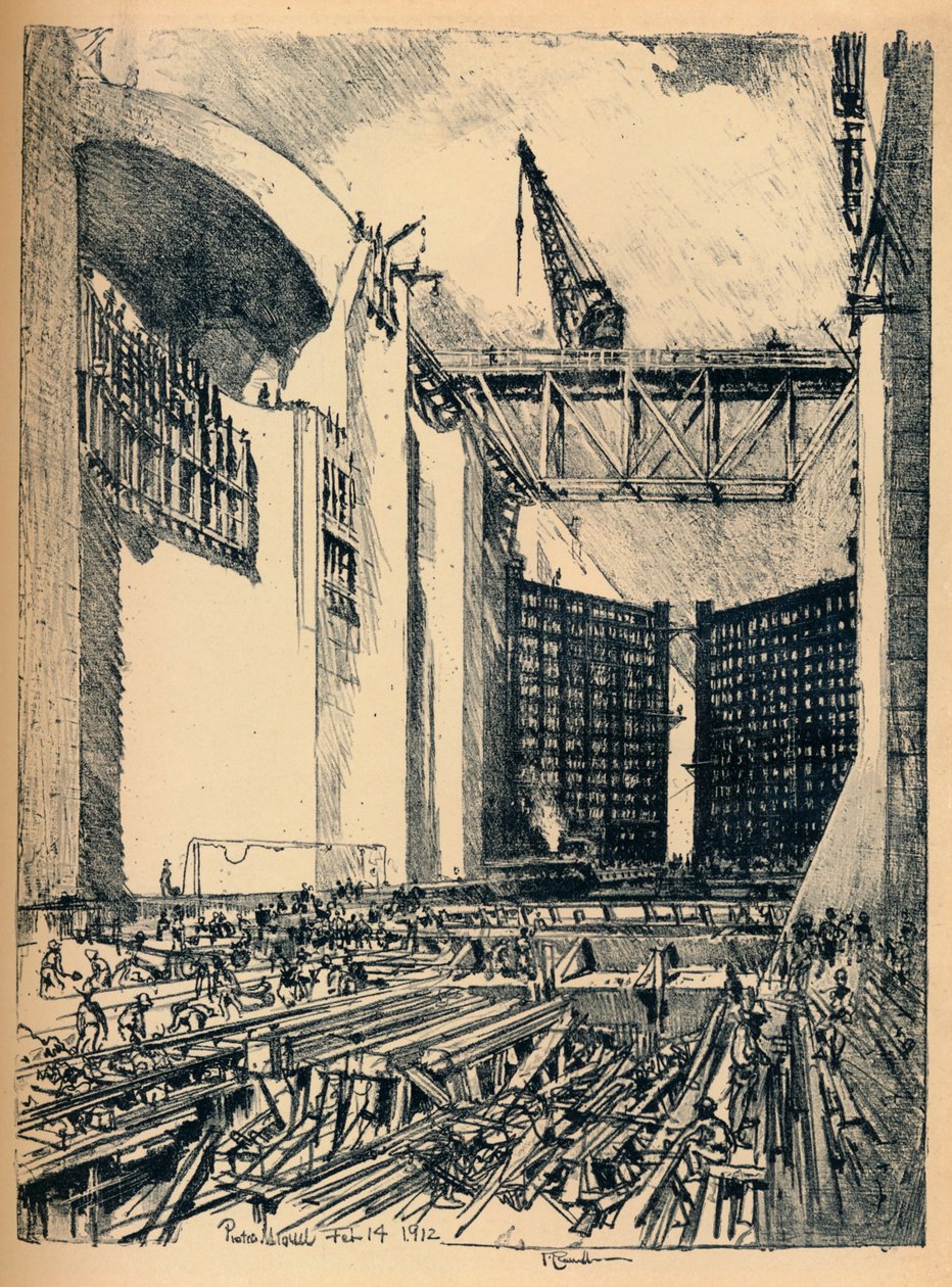 Deitado o chão de Pedro Miguel Lock, 1912 de Joseph Pennell