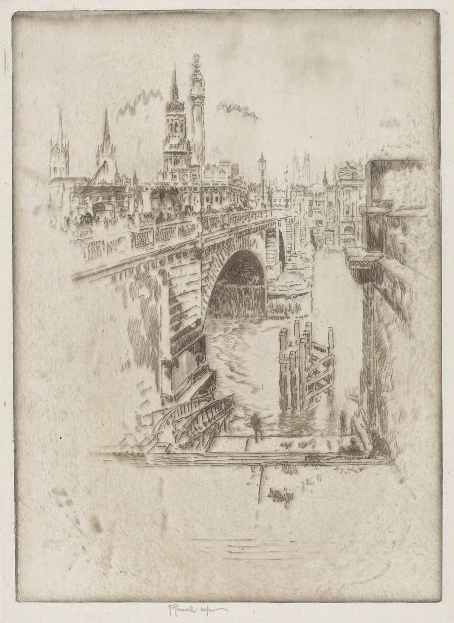 Escadas da ponte de Londres de Joseph Pennell