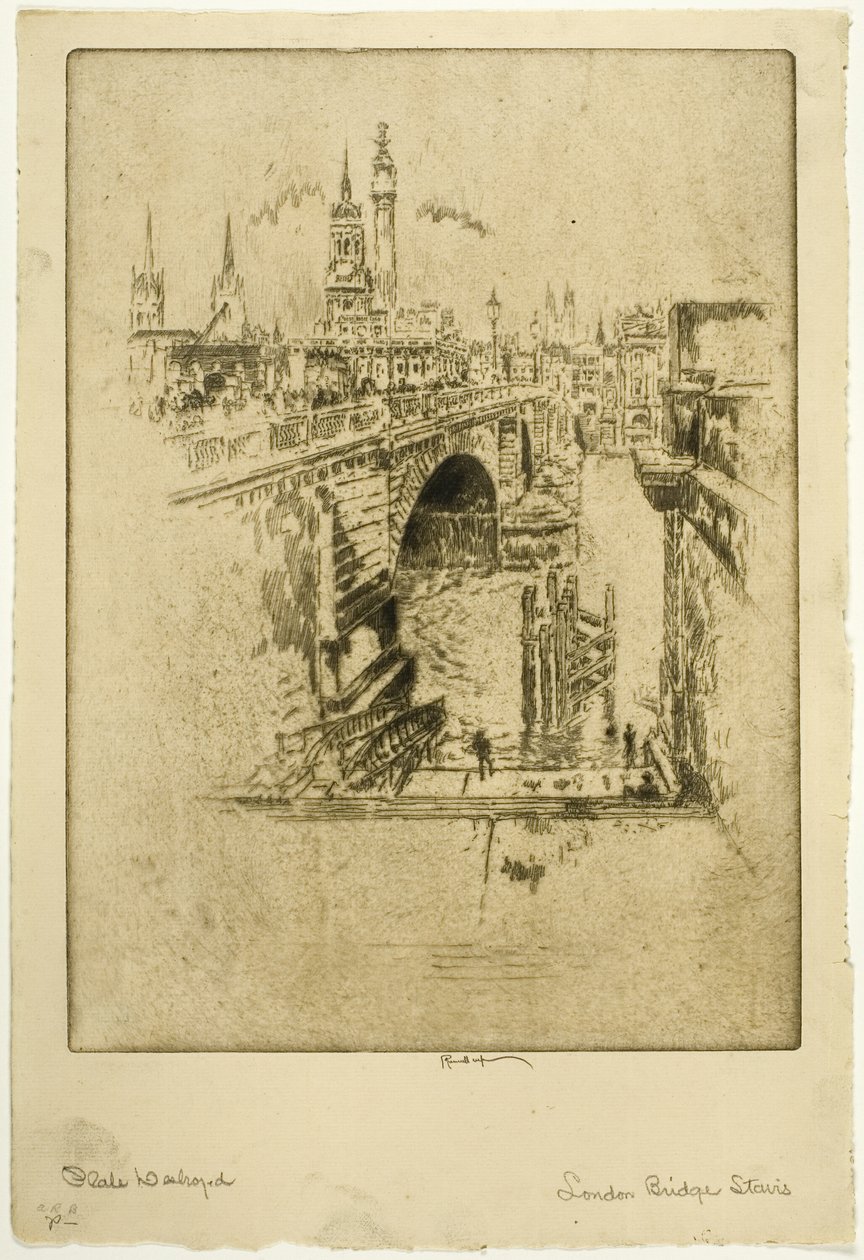 Escadas da ponte de Londres de Joseph Pennell