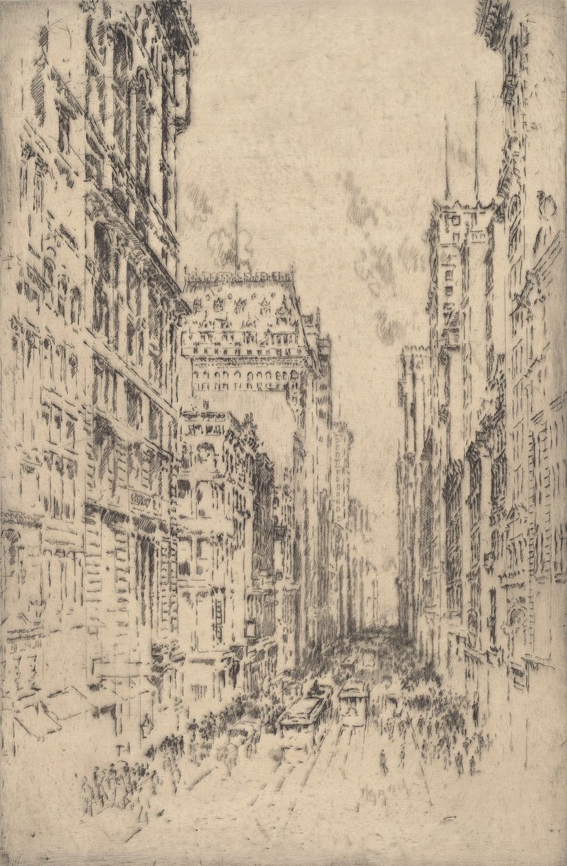 Baixa Broadway, 1904. de Joseph Pennell