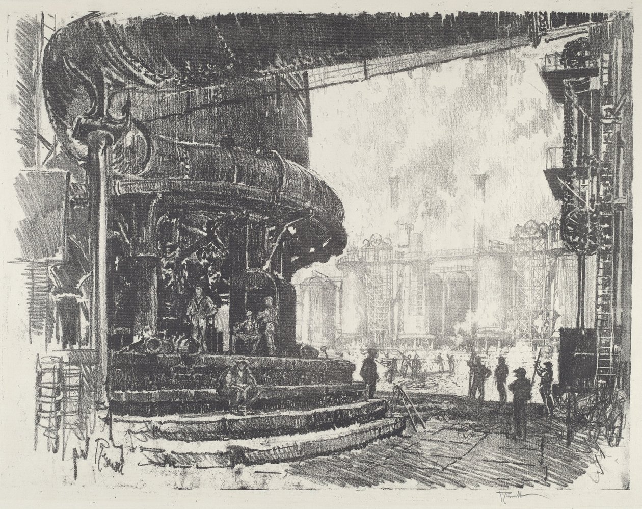 A fazer Pig-Iron, 1916. de Joseph Pennell