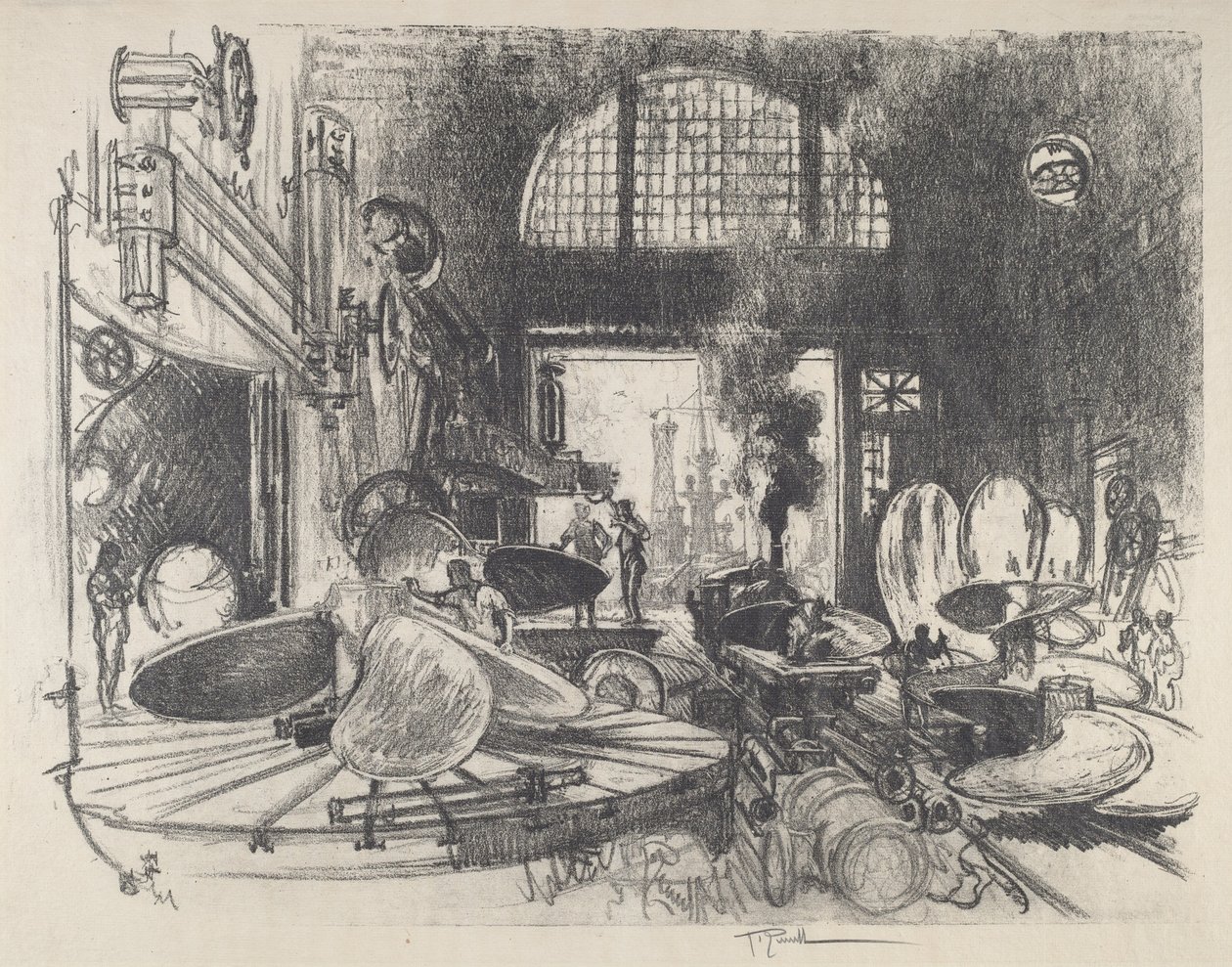 Fazendo pás de hélice de Joseph Pennell
