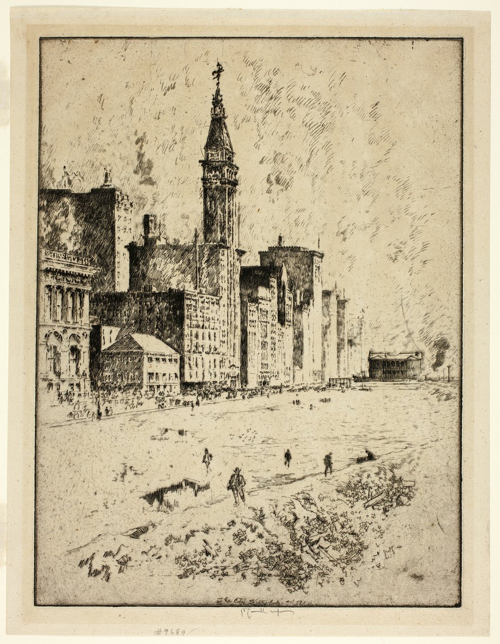 Michigan Avenue, Chicago (The City Dirtyful) de Joseph Pennell