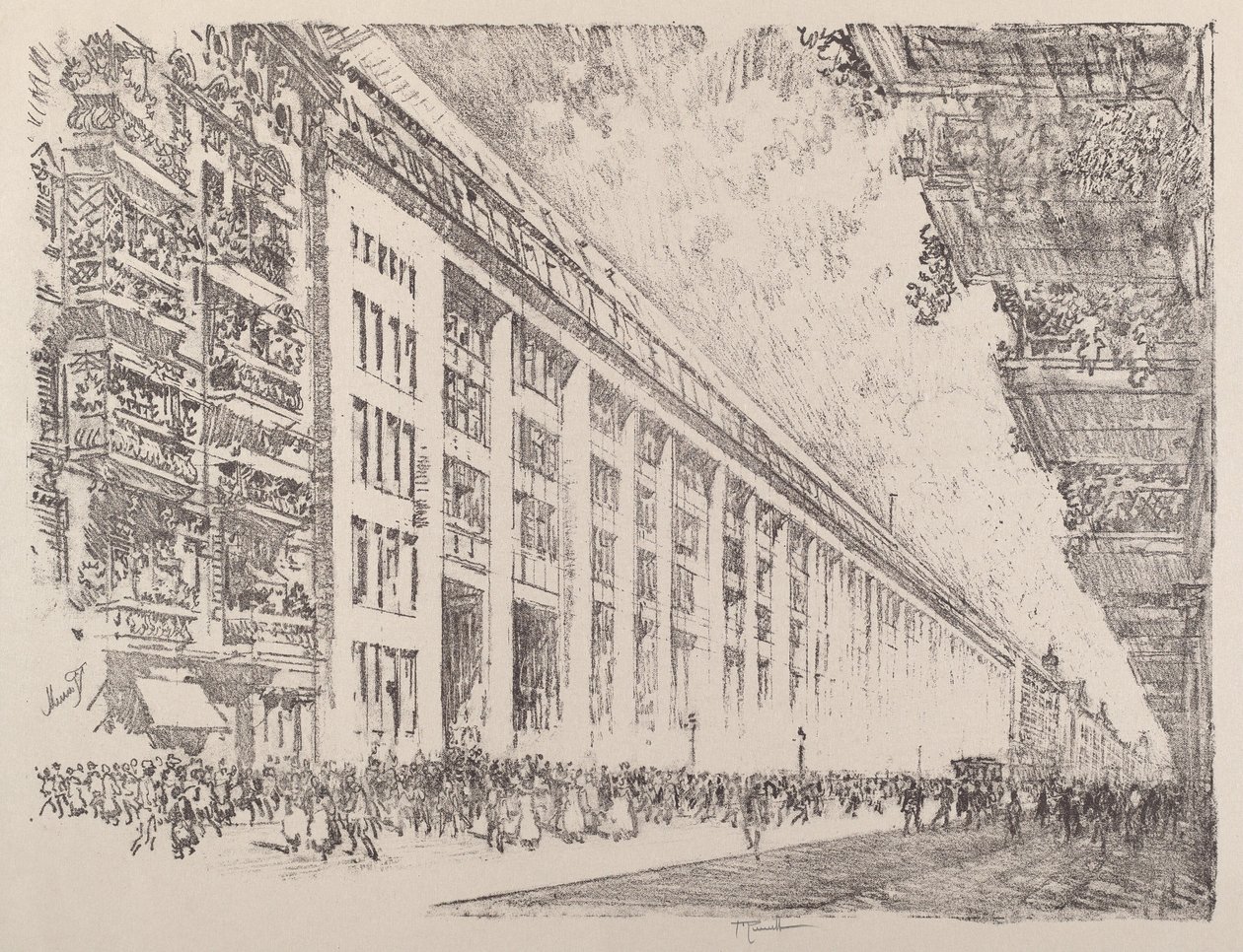 Meio-dia, General Electric Works, Berlim, 1921. de Joseph Pennell
