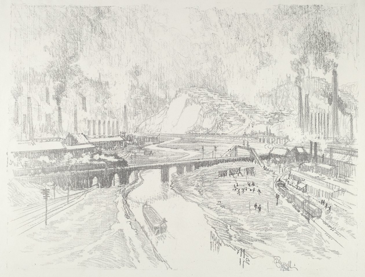 Munition Town, 1916. de Joseph Pennell