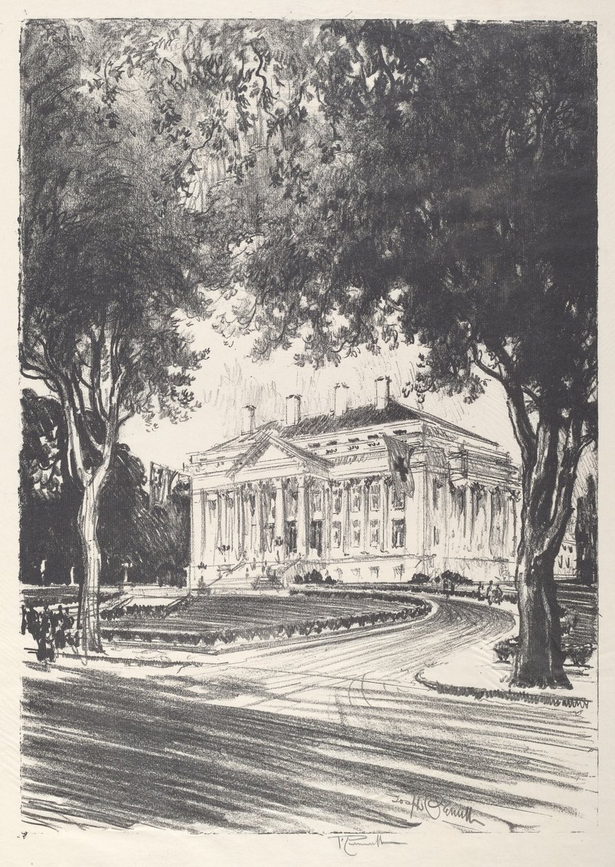 Sede da Cruz Vermelha Nacional, Washington, 1919. de Joseph Pennell