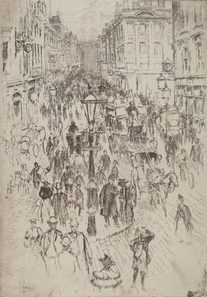 New Oxford Street, Londres, 1893. de Joseph Pennell