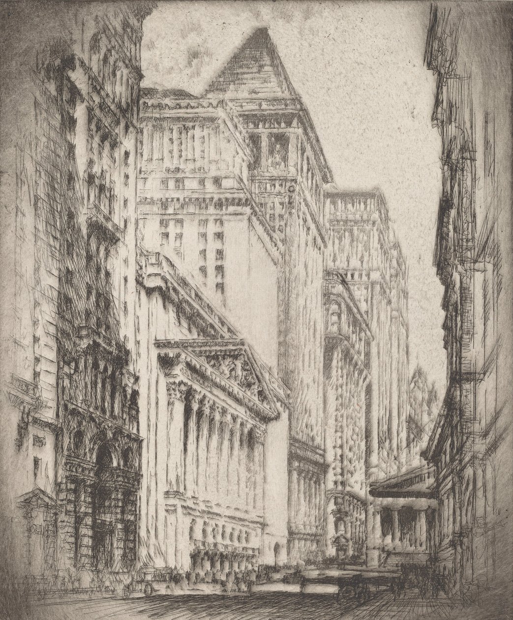 Bolsa de Valores de Nova York, 1923. de Joseph Pennell