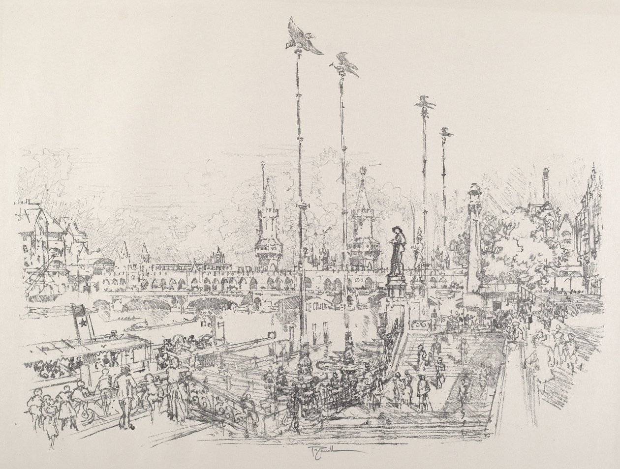 Ponte Oberbaum, Berlim de Joseph Pennell