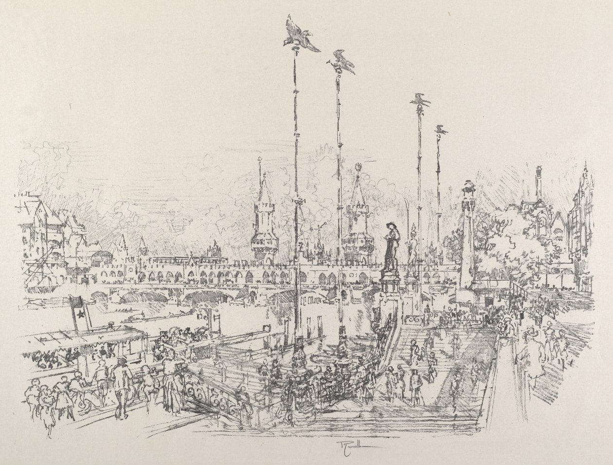 Ponte Oberbaum, Berlim, 1921. de Joseph Pennell