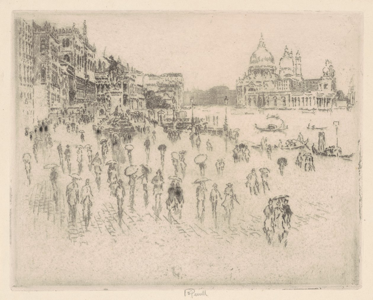 No Riva, da janela de Pennell de Joseph Pennell