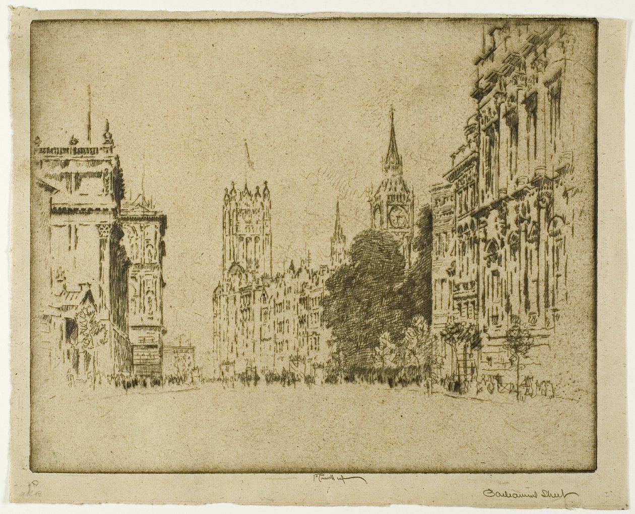 Rua do Parlamento, Westminster de Joseph Pennell