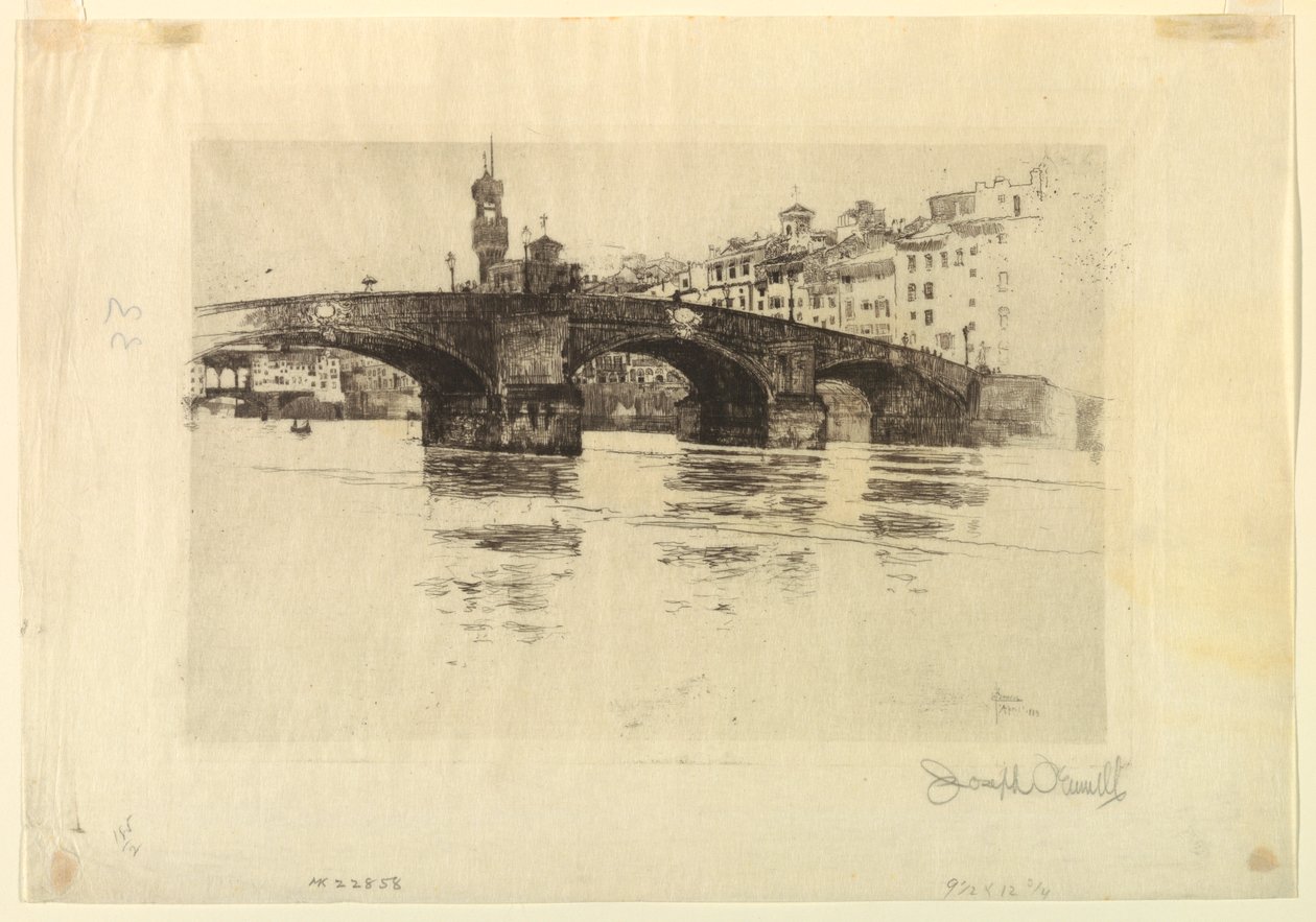 Ponte San Trinita, Florença de Joseph Pennell