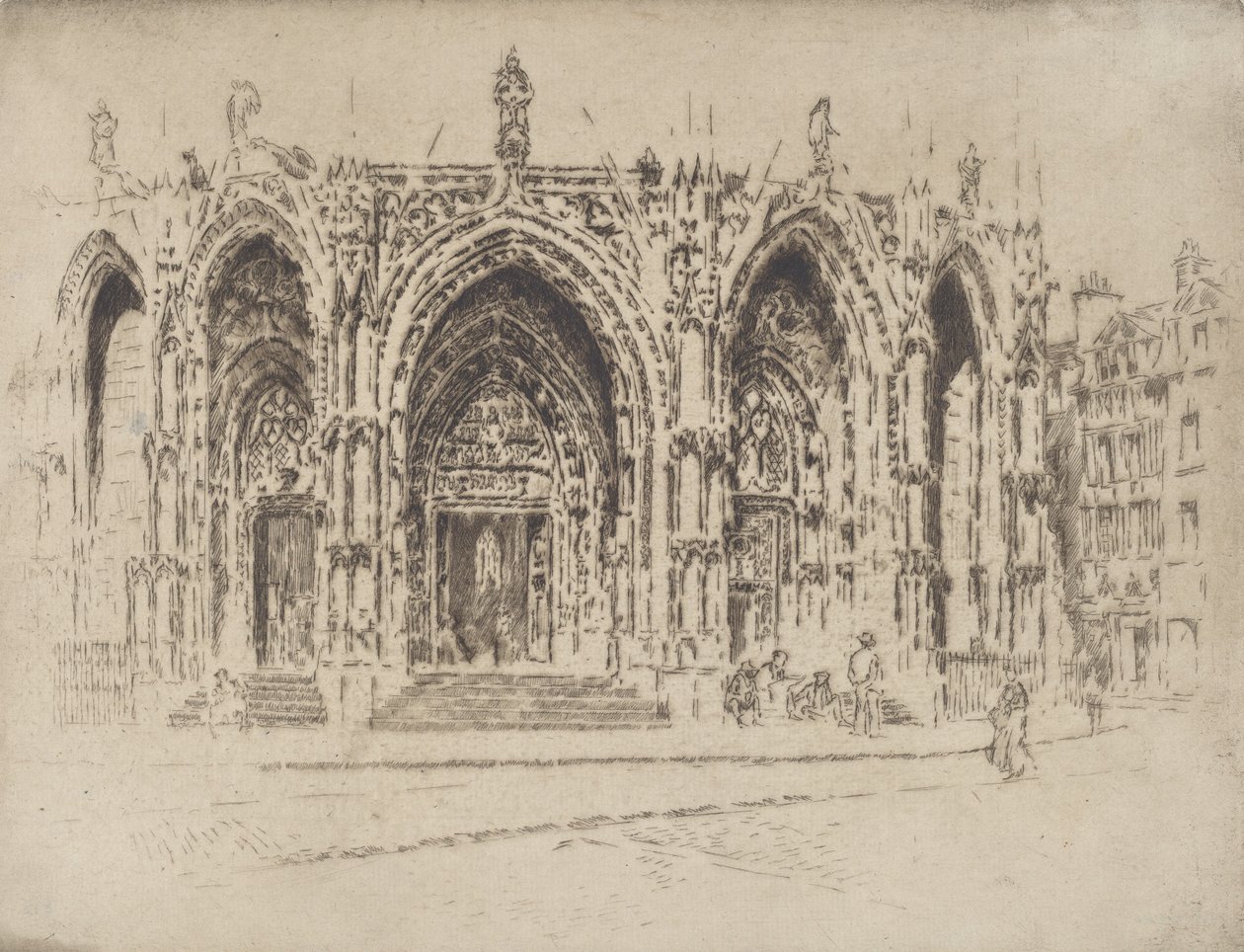 Varanda de San Maclou, Rouen, 1907. de Joseph Pennell