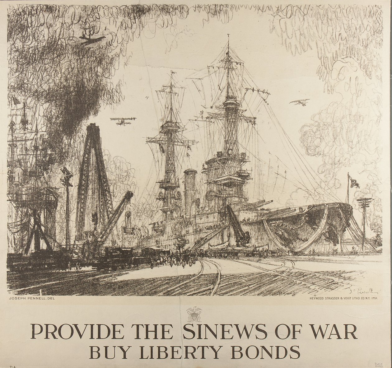 Forneça os tendões da guerra, compre títulos de liberdade de Joseph Pennell