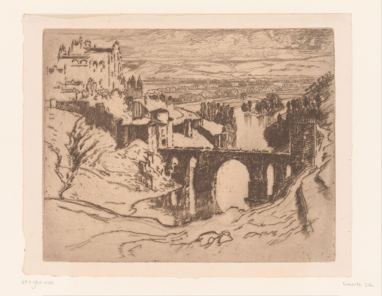 Ponte de Alcântara em Toledo Ponte de São Martinho, Toledo de Joseph Pennell