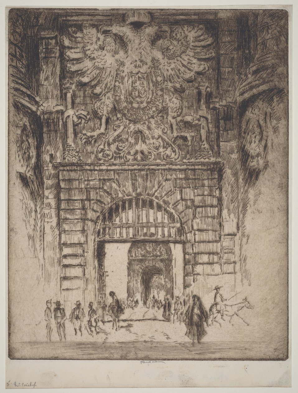 Puerta de Bisagra, Porta de Madrid, Toledo de Joseph Pennell