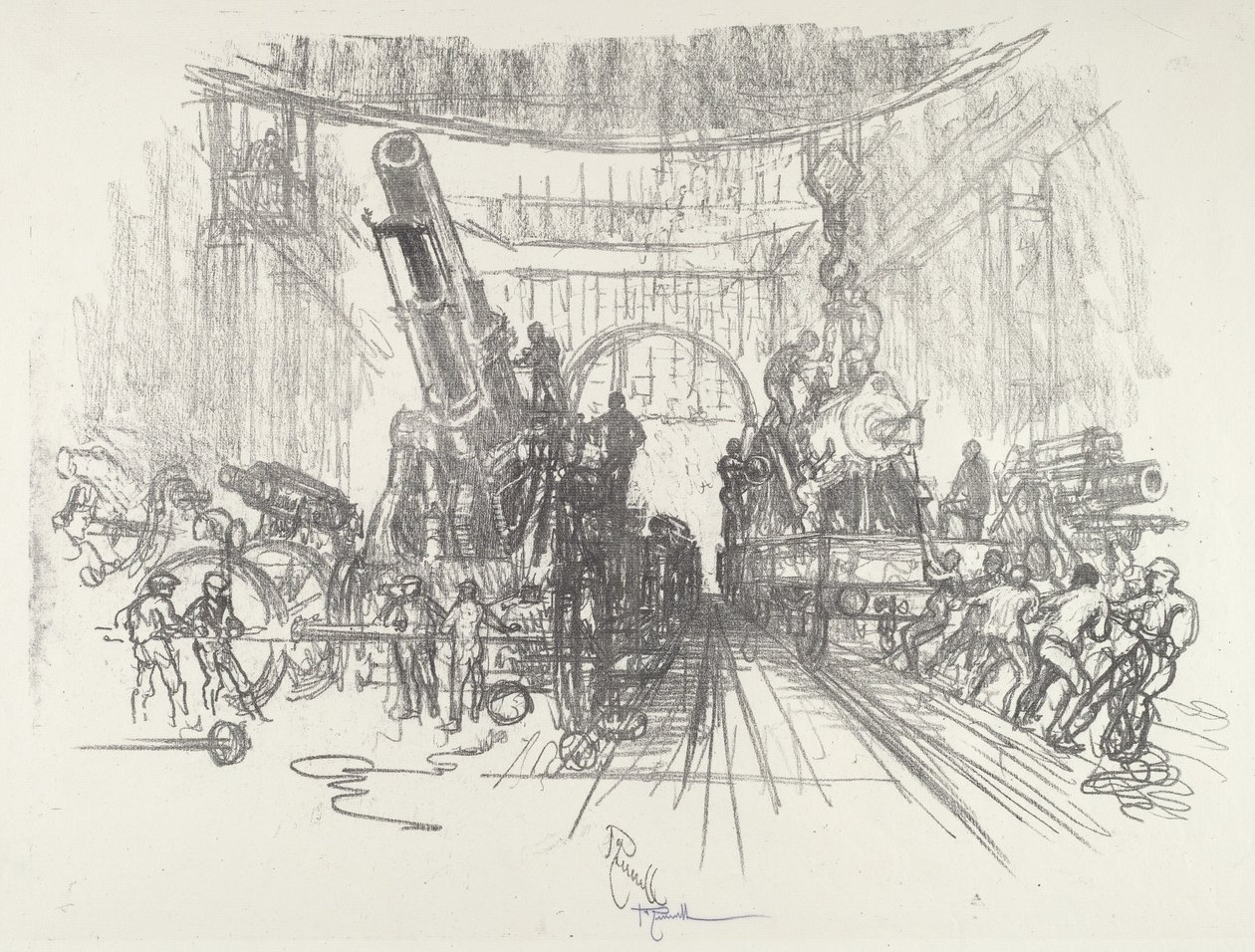 Pronto para a guerra, 1916. de Joseph Pennell