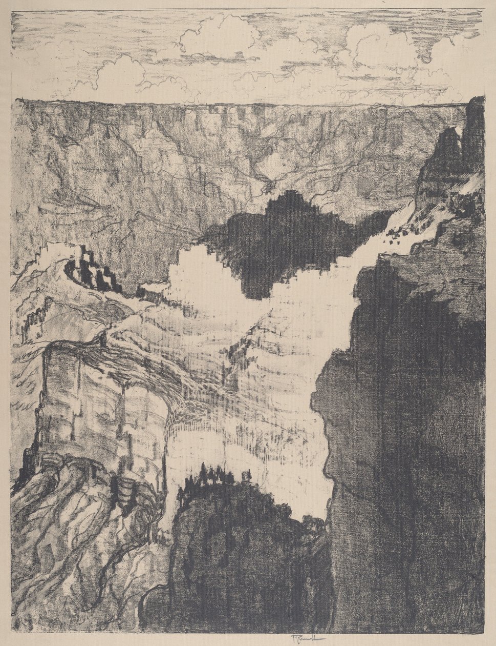 Estrada para a Cidade Branca, No.I de Joseph Pennell