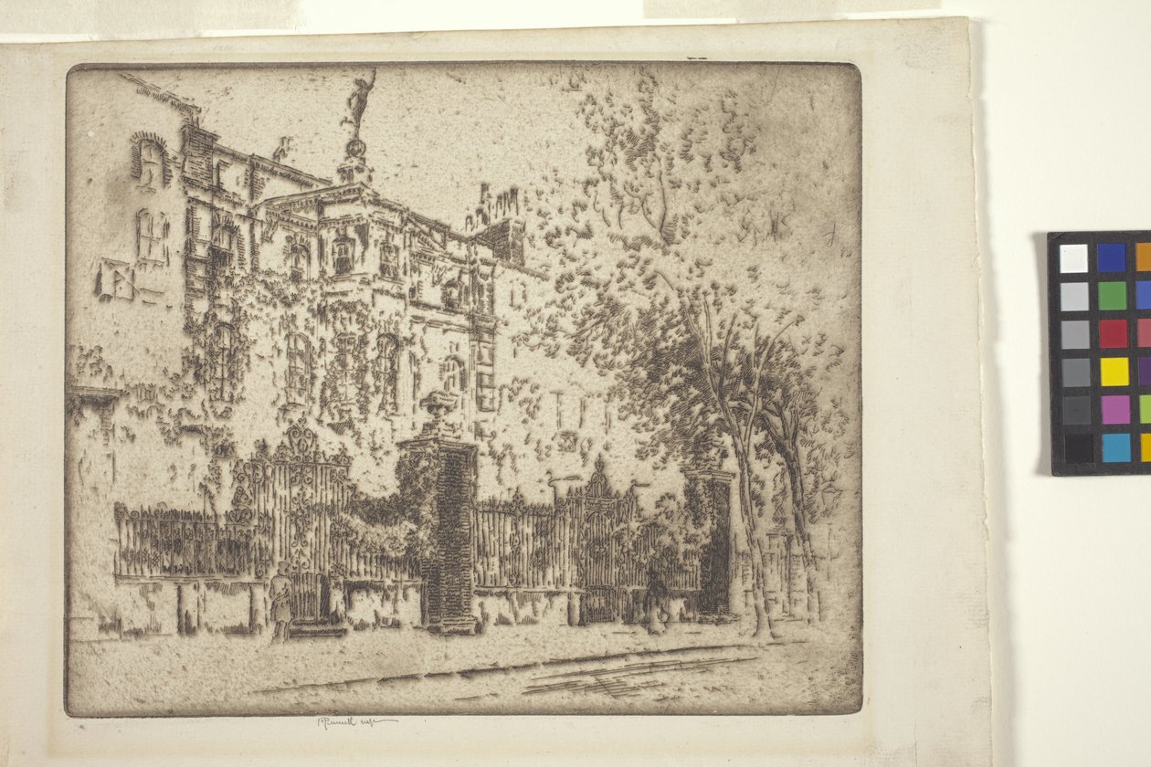 Casa da Rossetti (gravura) de Joseph Pennell