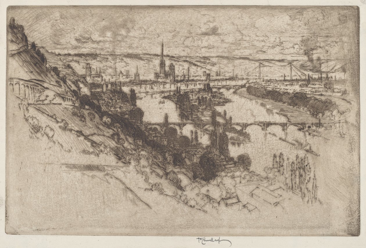Rouen, de Bon Secours de Joseph Pennell