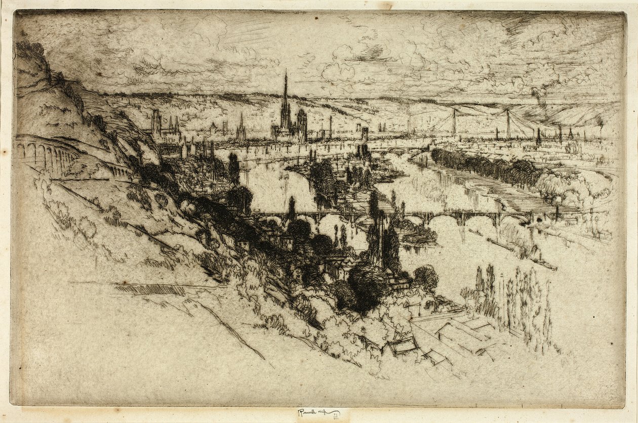 Rouen, de Bon Secours de Joseph Pennell