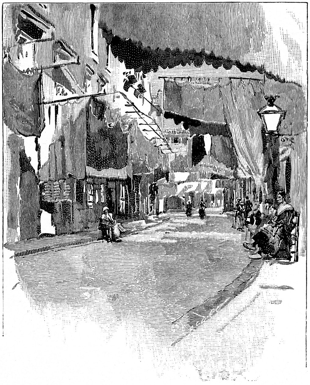 Rua de Beaucaire. Gravura de Joseph Pennell 1888 de Joseph Pennell
