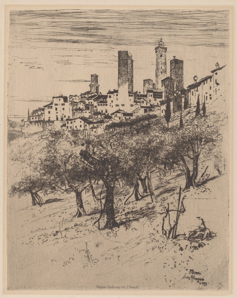 São Gimignano de Joseph Pennell