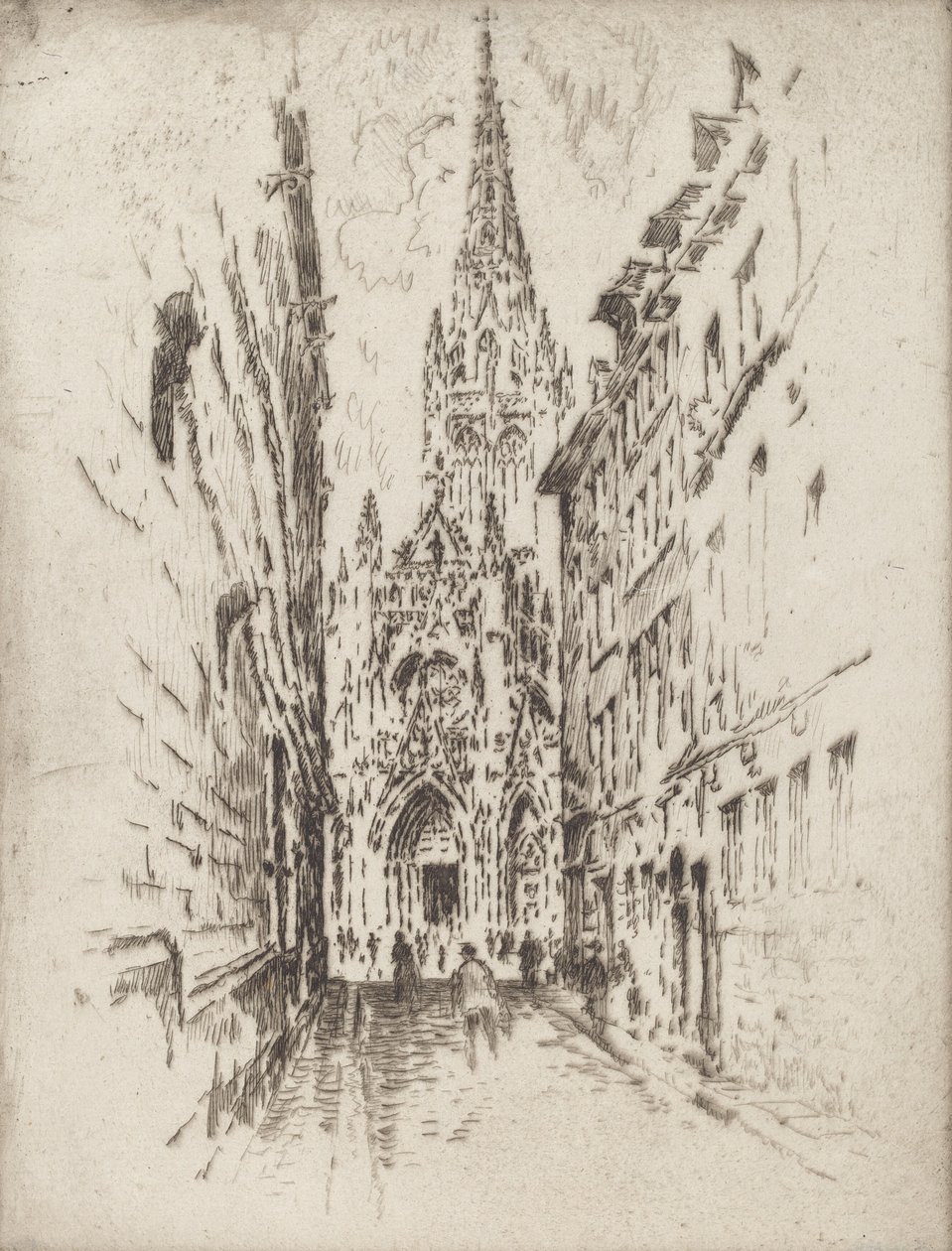 San Maclou, Rouen, 1907. de Joseph Pennell