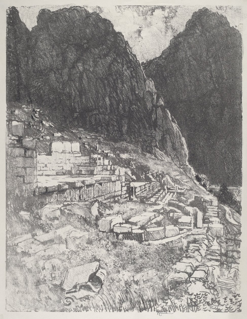 Assentos dos Poderosos, Delfos, 1913. de Joseph Pennell