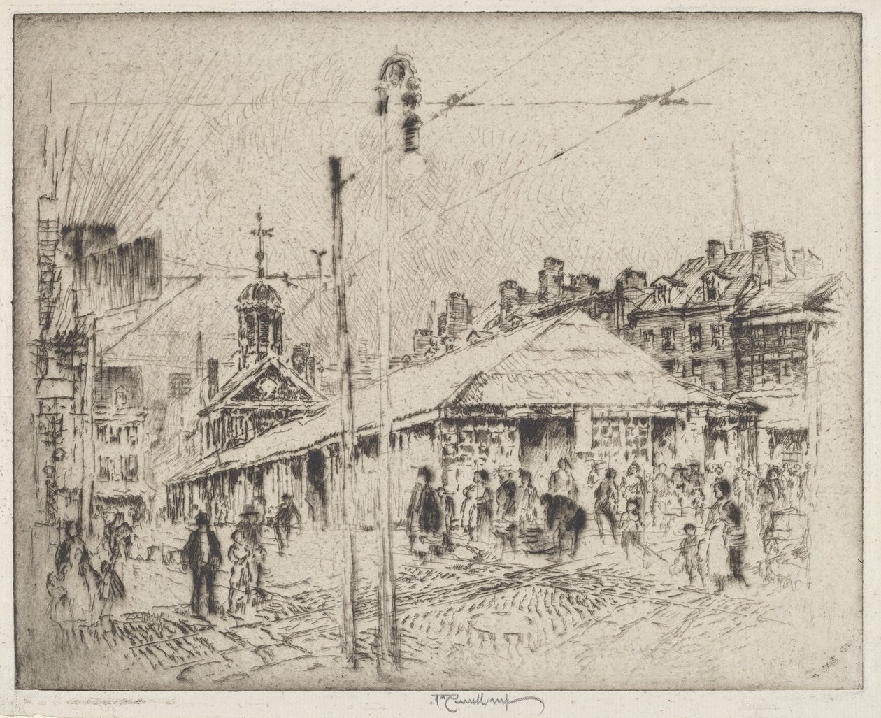 Second Street Market, Filadélfia de Joseph Pennell