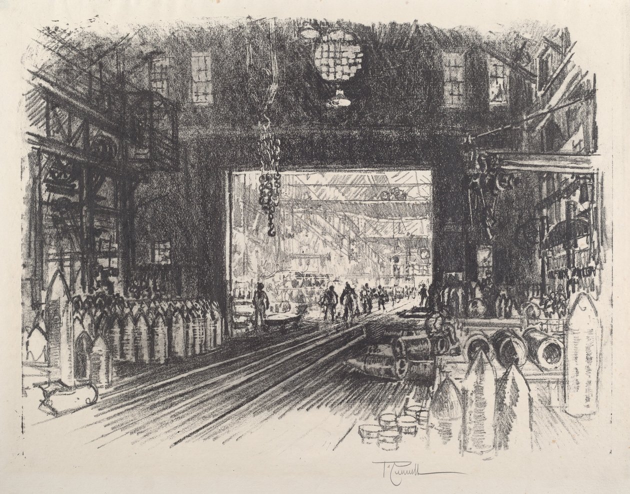 Fábrica Shell, No.II, 1917. de Joseph Pennell