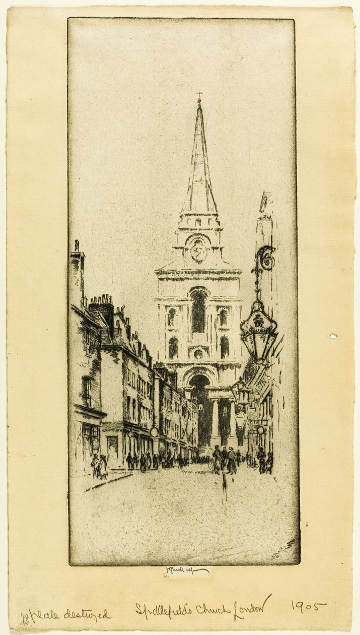 Igreja Spitalfields de Joseph Pennell