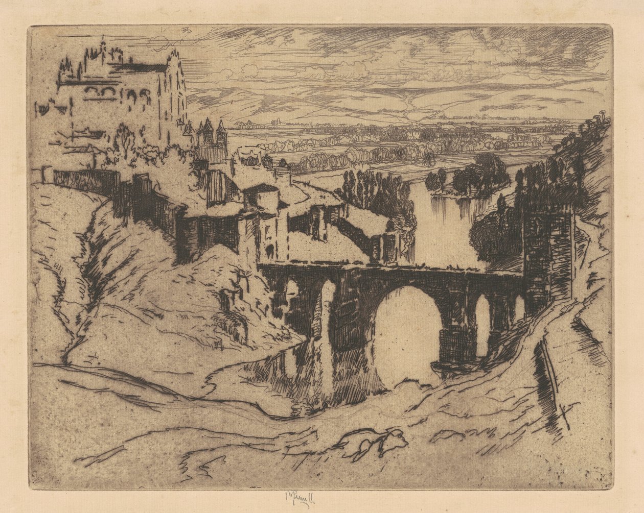 Ponte de São Martinho, Toledo de Joseph Pennell